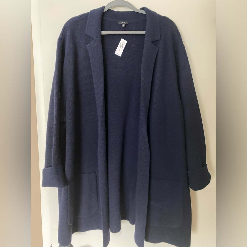 Talbots Cotton Knot Cardigan Sweater -Plus Size *NEW*